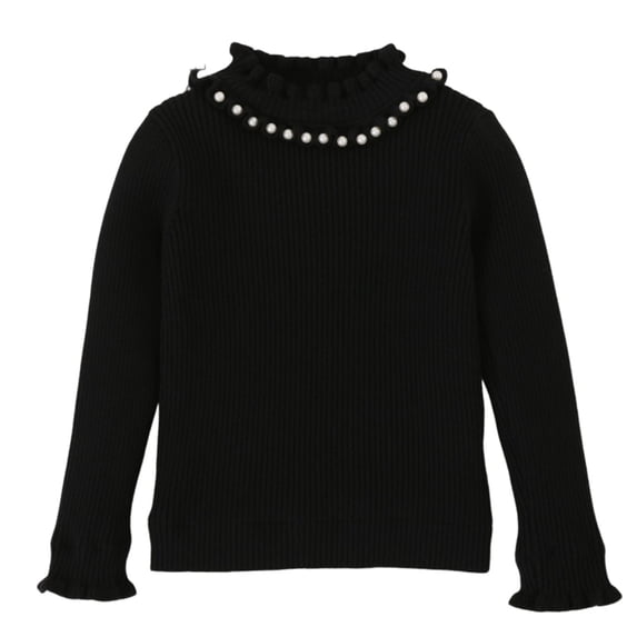GigrtiJin Knit Sweaters for Girls Fall Winter Cute Sweaters Mock Neck Pullover Long Sleeve Sweaters 2T-13T