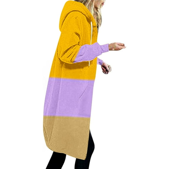 GigrtiJin Long Hoodie for Women Casual Zip up Drawstring Fleece Sweatshirt Oversized Lightweight Fall Pocket Jacket