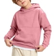 thumbnail image 1 of GigrtiJin Long Sleeve Hoodie Sweatshirts for Boys Basic Crop Sweatshirts Kids Pullover Outdoor Sweatshirts with Pocket, 1 of 6