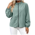thumbnail image 1 of GigrtiJin Long Sleeve Jackets for Women Thin Casual Loose Collared Jackets Zip up Lightweight Outdoors Hiking Jackets, 1 of 5