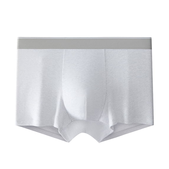 GigrtiJin Men Big and Tall Cotton Gym Pouch Underpants Solid Color Full Coverage Seamless Boxer Briefs Breathable Trunks Underwear