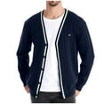 thumbnail image 1 of GigrtiJin Men Cotton Cardigan Sweaters Long Sleeve V-Neck Cardigans Lightweight Slim Button down Ribbed Knit Sweater, 1 of 9