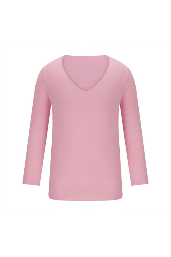 Men Deep V Neck Compression Shirts Long Sleeve Stretch T-Shirt Low Cut Undershirt Tee Basic Layer Cold Weather