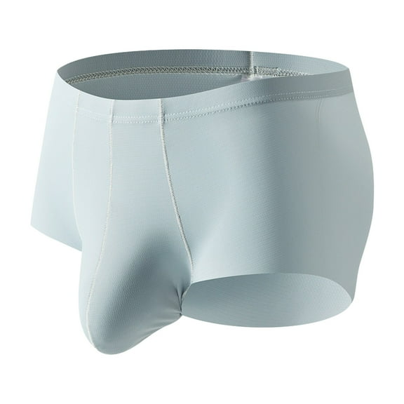 GigrtiJin Men's Big And Tall Pouch Underpants Solid Color Seamless Full Coverage Shapewear Underwear Sweatproof Sport Boxer Briefs