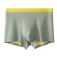 thumbnail image 1 of GigrtiJin Men's Big and Tall Basic Underpants Solid Color Low Rise Full Coverage Supportive Trunks Underwear Stretchy Breathable Briefs, 1 of 2