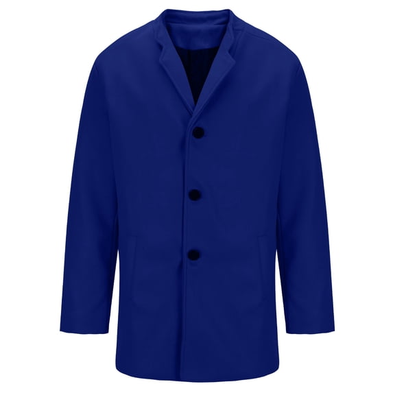 GigrtiJin Men's Casual Lightweight Overcoat Long Sleeve Button Cardigan Trench Coat Solid Color Comfy Peacoat
