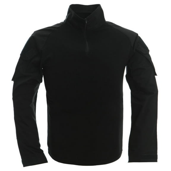 GigrtiJin Men's Lightweight Shirts Hunting Hiking Plus Size Tees Tops Breathable Turtleneck Long Sleeves Pullover Top