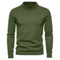 thumbnail image 1 of GigrtiJin Men's Mock Neck Sweaters Winter Solid Color Knitted Pullover Sweater Long Sleeved Basic Thermal Sweater, 1 of 8