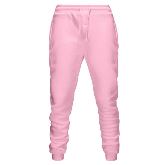 GigrtiJin Men's Outdoor Workout Sweatpants Solid Color Elastic Waisted Drawstring Cinch Bottom Jogger Pants with Pocket
