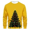 thumbnail image 1 of GigrtiJin Men's Oversized Sweatshirt Christmas Tree Printed Solid Color Long Sleeve Round Neck Casual Blouse Shirts, 1 of 4