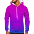 thumbnail image 1 of GigrtiJin Men's Oversized Sweatshirt with Hood Gradient Color Drawstring Pocket Hoodies Baggy Jogger Athletic Blouse, 1 of 5