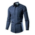 thumbnail image 1 of GigrtiJin Men's Plus Size Striped Shirt Long Sleeved Loose Casual Button down Plaid Shirts Comfy Loose Cardigan Tops, 1 of 6