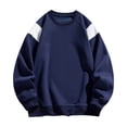 thumbnail image 1 of GigrtiJin Men's Trendy Casual Sweatshirt Color Block Crew Neck Long Sleeve Pullover Blouse Baggy Running Tops, 1 of 3