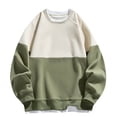 thumbnail image 1 of GigrtiJin Men's Trendy Casual Sweatshirt Color Block Crew Neck Long Sleeve Pullover Blouse Baggy Running Tops, 1 of 6