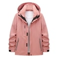 thumbnail image 1 of GigrtiJin Men's Windbreakers Color Block Hooded Full Zip Long Sleeve Jacket with Pocket Waterproof Thermal Outcoat, 1 of 7