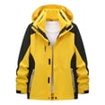 thumbnail image 1 of GigrtiJin Men's Windbreakers Color Block Hooded Full Zip Long Sleeve Jacket with Pocket Waterproof Thermal Outcoat, 1 of 3