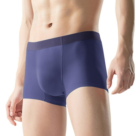 GigrtiJin Mens Big and Tall Boxer Trunks Solid Color Mid Rise Pouch Seamless Supportive Underwear Quick Dry Breathable Underpants