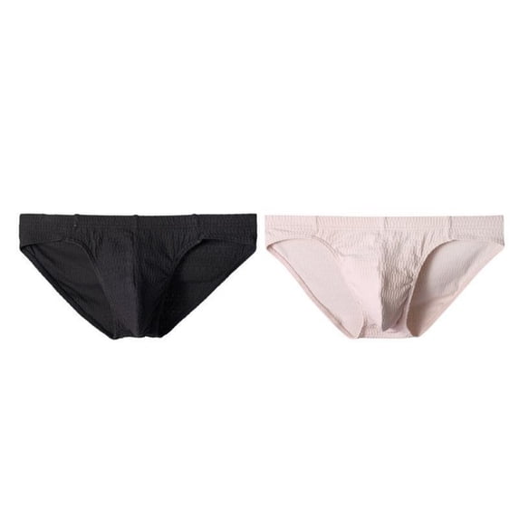 GigrtiJin Mens Cotton Briefs Solid Color Shapewear No Show Support Underwear Sweatproof Stretchy Underpants 2 Pack