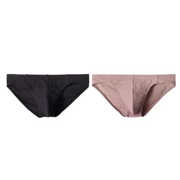 GigrtiJin Mens Cotton Briefs Solid Color Shapewear No Show Support Underwear Sweatproof Stretchy Underpants 2 Pack