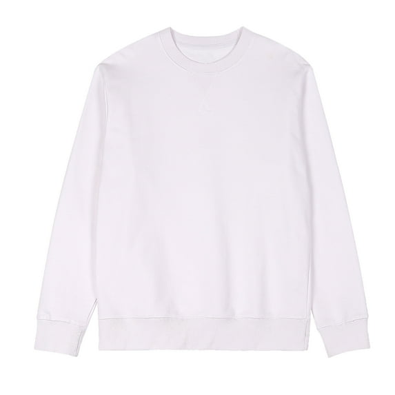 GigrtiJin Mens Cotton Loose T-Shirt Solid Color Basic Crew Neck Long Sleeve Pullover Sweatshirt Baggy Casual Blouse Tops