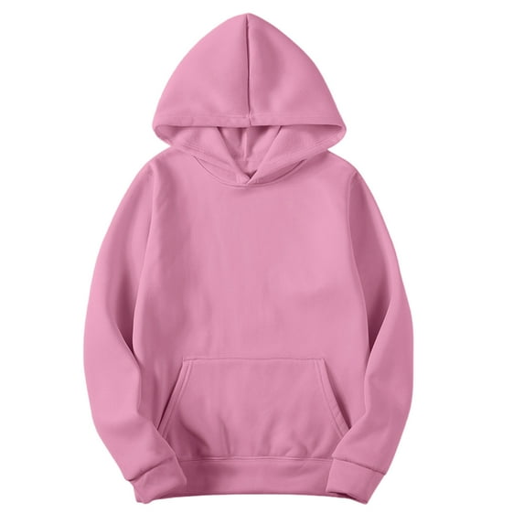 GigrtiJin Mens Hooded Sweatshirt Solid Color Long Sleeved Pullover Tops Lightweight Casual Comfy Pockets Hoodie