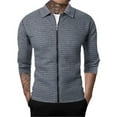 thumbnail image 1 of GigrtiJin Mens Lightweight Jackets Fall Casual Turndown Collar Zipper Cardigan Sweatshirts Slim Long Sleeve Coat, 1 of 6