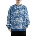 thumbnail image 1 of GigrtiJin Mens Lightweight Pullover Sweatshirt Tie Dye Printed Round Neck Long Sleeve Tops Baggy Casual Blouse, 1 of 5