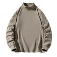 thumbnail image 1 of GigrtiJin Mens Oversized Turtleneck Sweater Blouse Solid Color Round Neck Long Sleeve Shirt Plus Size Baggy Casual Tops, 1 of 7