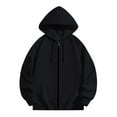 thumbnail image 1 of GigrtiJin Mens Plus Size Casual Hoodies Solid Color Multipocket Hooded Drawstring Zipper Long Sleeve Sweatshirt Loose Sport Tunic, 1 of 6