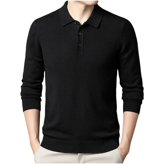 GigrtiJin Mens Plus Size Knitted Sweater Round Neck Solid Color 1/4 Zipper Casual Sweaters Warm Comfy Basic Pullover Tops