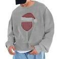 thumbnail image 1 of GigrtiJin Mens Pullover Sweatshirt Christmas Wine Glasses Printed Crew Neck Long Sleeve Baggy Casual Tops, 1 of 4