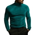 thumbnail image 1 of GigrtiJin Mens Velvet Shirts Long Sleeve Mock Neck Warm Slim Pullover Top Wedding Dance Party Casual Comfy Shirts, 1 of 5