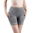 thumbnail image 1 of GigrtiJin Mid-Waisted Uderwear for Women Seamless Lace Printed Boyshort Panties Solid Color Sweatproof Gym Underpants, 1 of 2