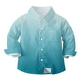 thumbnail image 1 of GigrtiJin Newborn Infant Baby Blosue Gradient Color Turndown Collar Long Sleeve Button Shirt with Pocket 6 Months-8 Years, 1 of 7