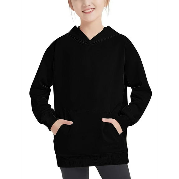 GigrtiJin Oversized Hooded Sweatshirt for Kids Long Sleeve Casual Fashion Pullover Loose Tops Blouse with Pocket