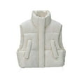 thumbnail image 1 of GigrtiJin Puffer Vest for Women Solid Color Zip Up Sleeveless Down Jacket with Pocket Trendy Casual Outcoat, 1 of 2