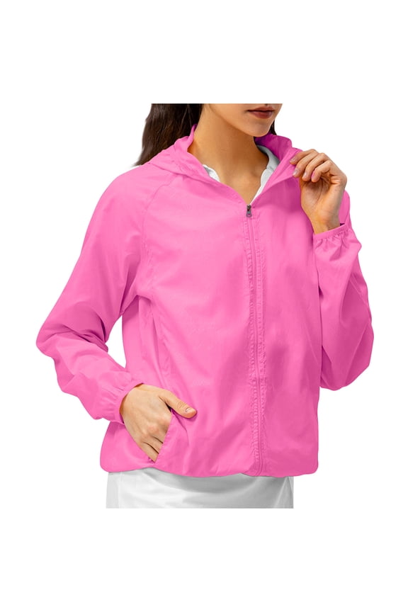 Quick Dry Outdoors Jackets for Women Zip up Long Sleeve Hooded Running Jogger Outwear Fashion Casual Top Coat