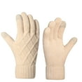 thumbnail image 1 of GigrtiJin Quilted Knittted Gloves for Womens Solid Color Winter Casual Thermal Comfortable Gloves, 1 of 3