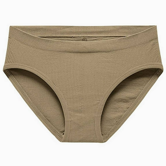 GigrtiJin Seamless Ribbed Underwear for Women Solid Color Strench Invisible Panties Breahable Sweat Proof Underpants