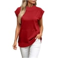 thumbnail image 1 of GigrtiJin Short Sleeve Sweatshirts for Womens Loose Casual Pullover Sweatshirts Round Neck Outdoor Sweatshirts with Pockets, 1 of 6