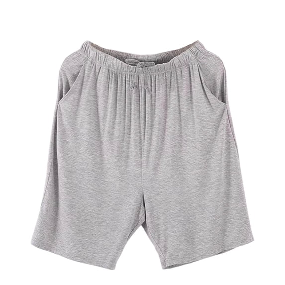 GigrtiJin Summer Pajamas Shorts for Womens Knee Length Elastic High Waisted Shorts Loose Casual Lounge Shorts with Pockets