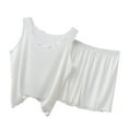 thumbnail image 1 of GigrtiJin Summer Pajamas for Women Sleeveless Round Neck Tank Top and Elastic Waist Shorts Loose Soft Pjs Outfits, 1 of 5