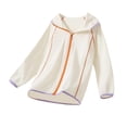 thumbnail image 1 of GigrtiJin Sun Protection Shirts for Girls Long Sleeve Thin Hoodie Jackets Zip up Trendy Loose Biker Running Jacket 4T-16T, 1 of 5