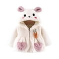 thumbnail image 1 of GigrtiJin Toddler Baby Girls Winter Coats Long Sleeve Warm Casual Fleece Front Pocket Hooded Jacket with Ears, 1 of 9