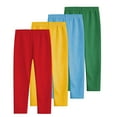 thumbnail image 1 of GigrtiJin Toddler Children's Multipack Basic Leggings Solid Color Straight Leg Slim Casual Pants 4 Pack 3-12 Years, 1 of 7