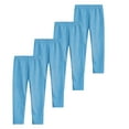 thumbnail image 1 of GigrtiJin Toddler Children's Multipack Basic Leggings Solid Color Straight Leg Slim Casual Pants 4 Pack 3-12 Years, 1 of 7