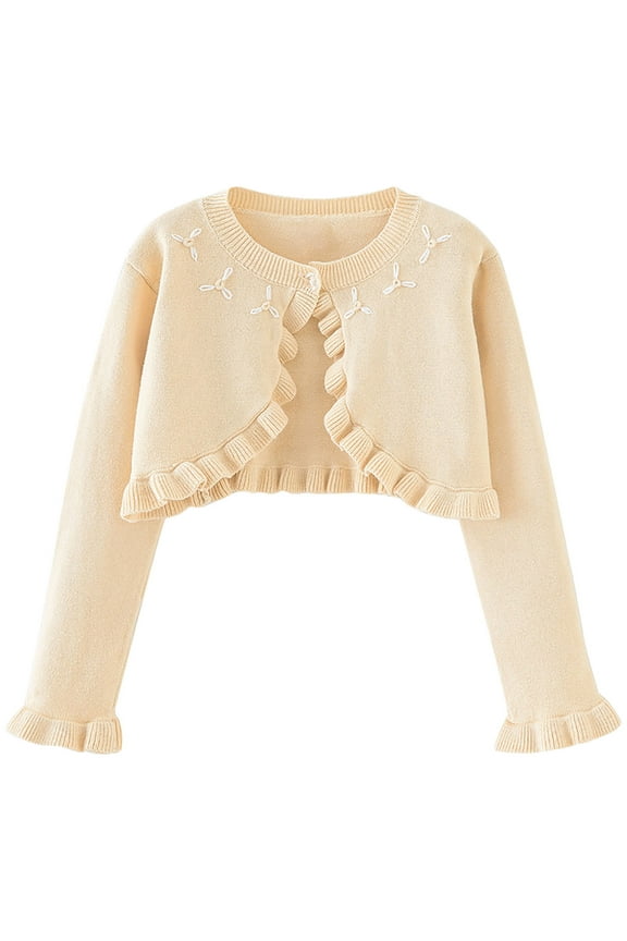 Toddler Girls Cardigan Long Sleeves Sweater Coats Toddler Kids Lightweight Knit Button down Cozy Sweater