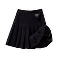 thumbnail image 1 of GigrtiJin Toddler Girls' Tennis Skirt Solid Color Pleated Cotton Half Skirt Preppy Student Casual A-Line Uniform Skirt 3-11 Years, 1 of 5