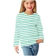 thumbnail image 1 of GigrtiJin Toddler Kid's Tee Tops Striped Round Neck Long Sleeve Blouse Outdoor Casual Activewear Shirt, 1 of 6
