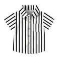 thumbnail image 1 of GigrtiJin Toddler Kids Tee Blouse Striped Turndown Collar Short Sleeve Button Down Shirt Tops with Chest Pocket 2-15 Years, 1 of 7